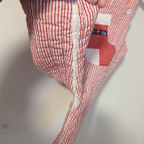 Vintage Baby Coverall Overalls Holiday Stocking Christmas Onsie - Picture 7 of 9